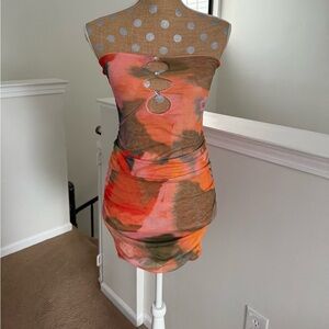 SHEIN Multicolor Strapless Dress